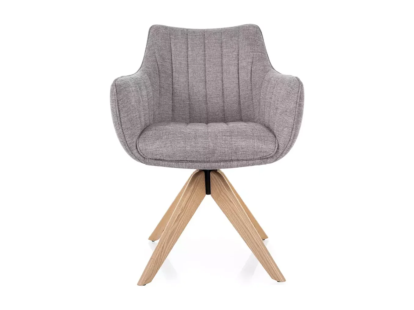 Chaise pivotante en tissu gris confortable et structure en bois SWOP 2