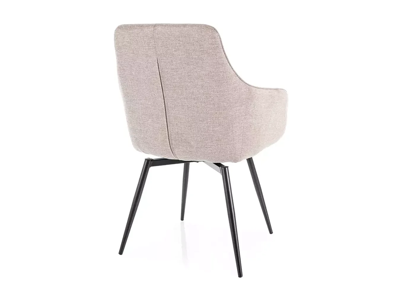 Chaise pivotante beige retour automatique et ressorts ensachés LOTINDA