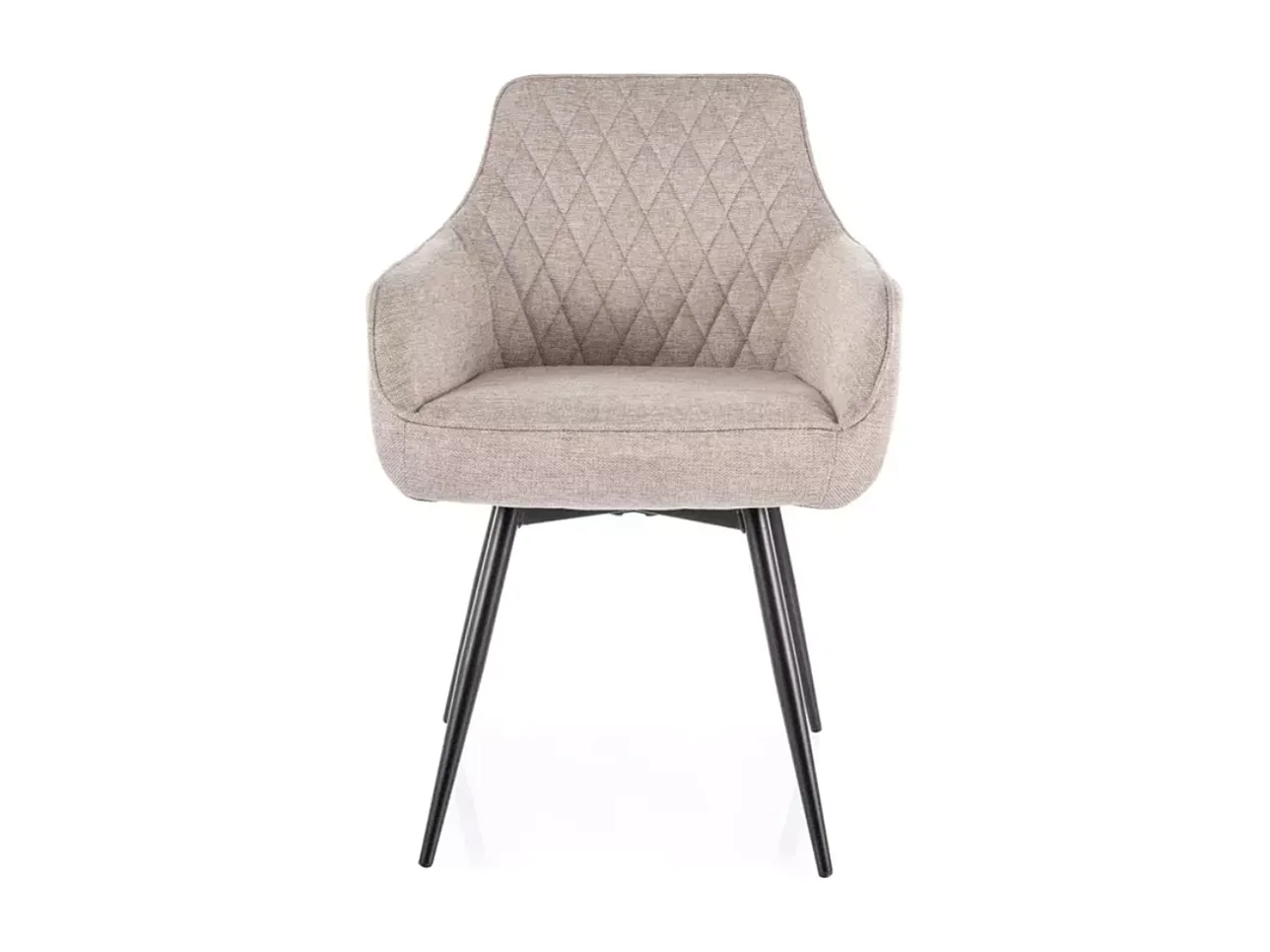 Chaise pivotante beige retour automatique et ressorts ensachés LOTINDA