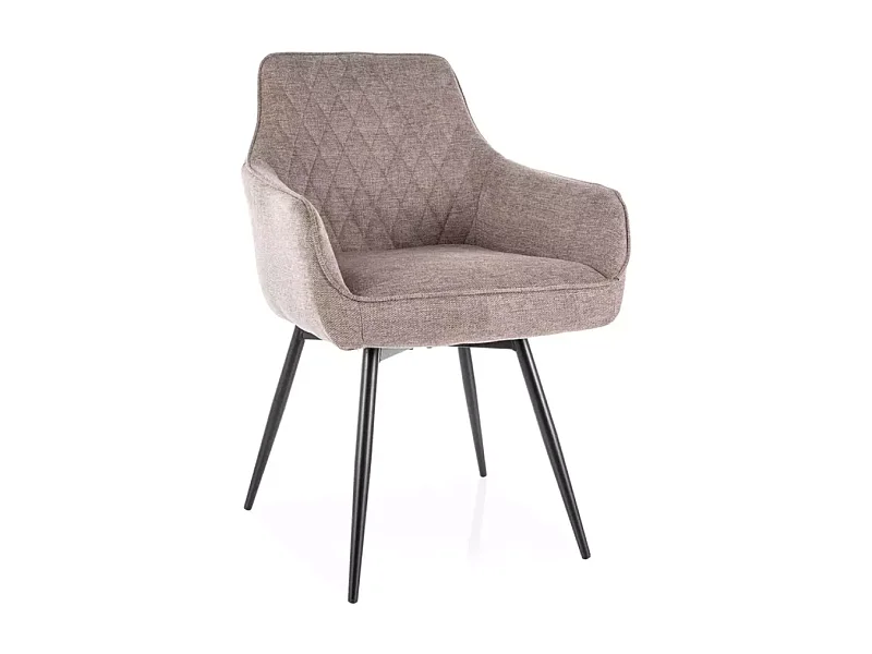 Chaise pivotante avec retour automatique beige, ressorts ensachés LOTINDA