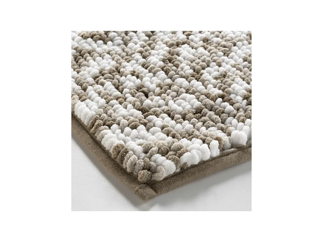 Tapis de Bain "Friza" 45x75cm Sable & Marron