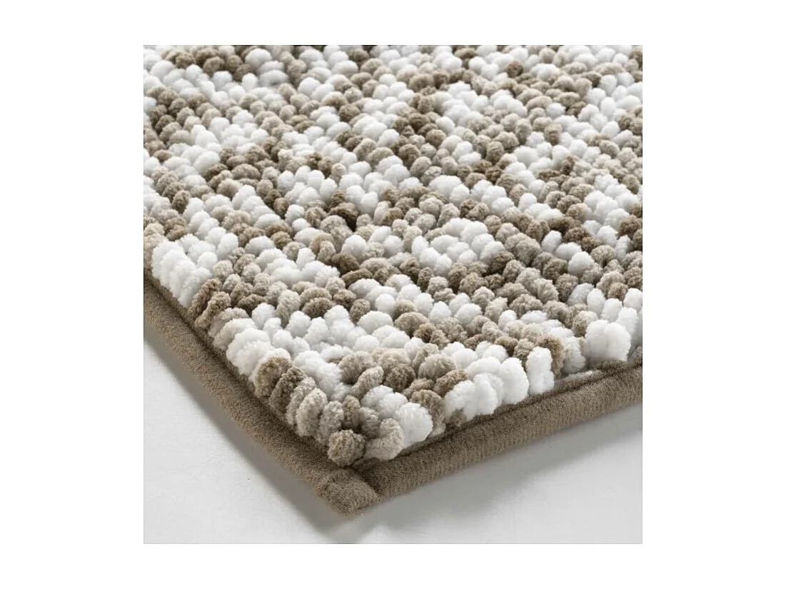 Tapis de Bain "Friza" 45x75cm Sable & Marron