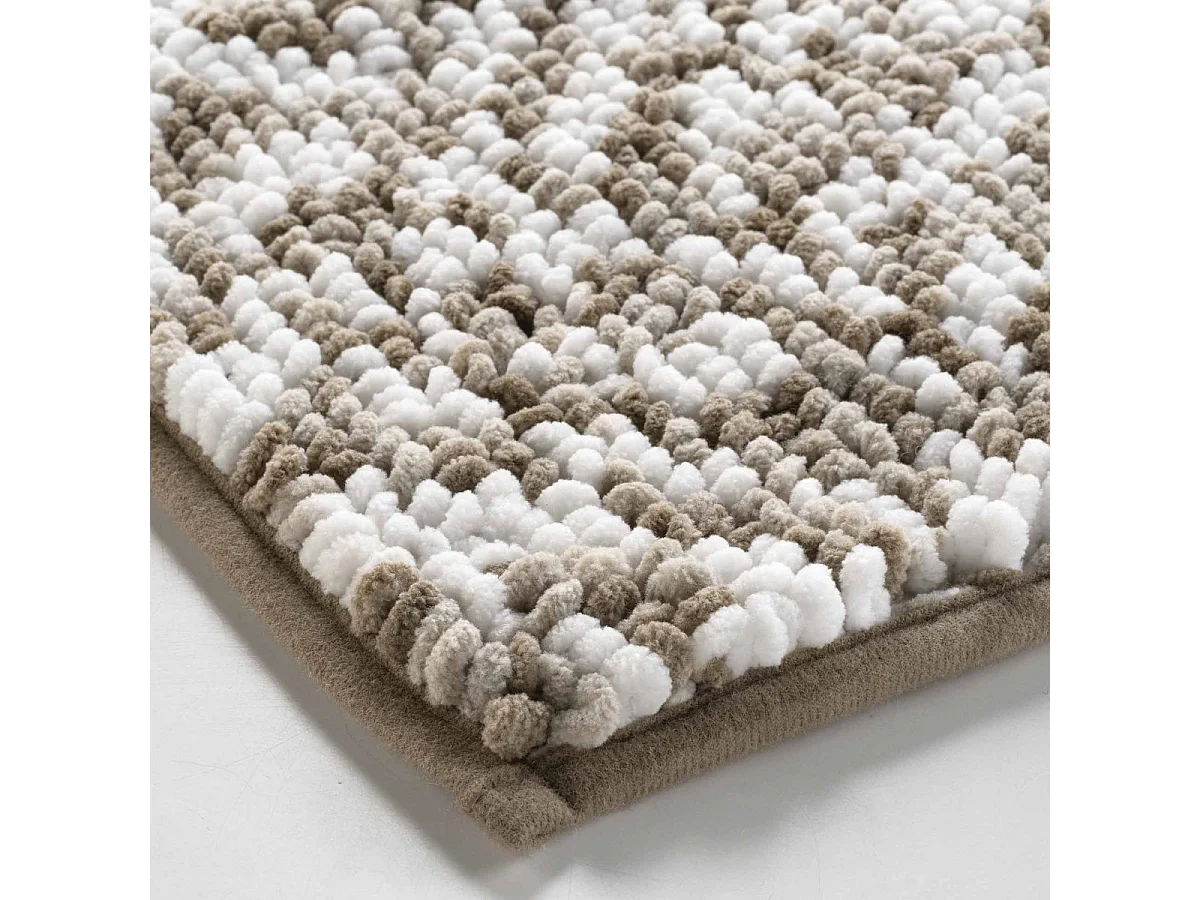 Tapis de Bain "Friza" 45x75cm Sable & Marron