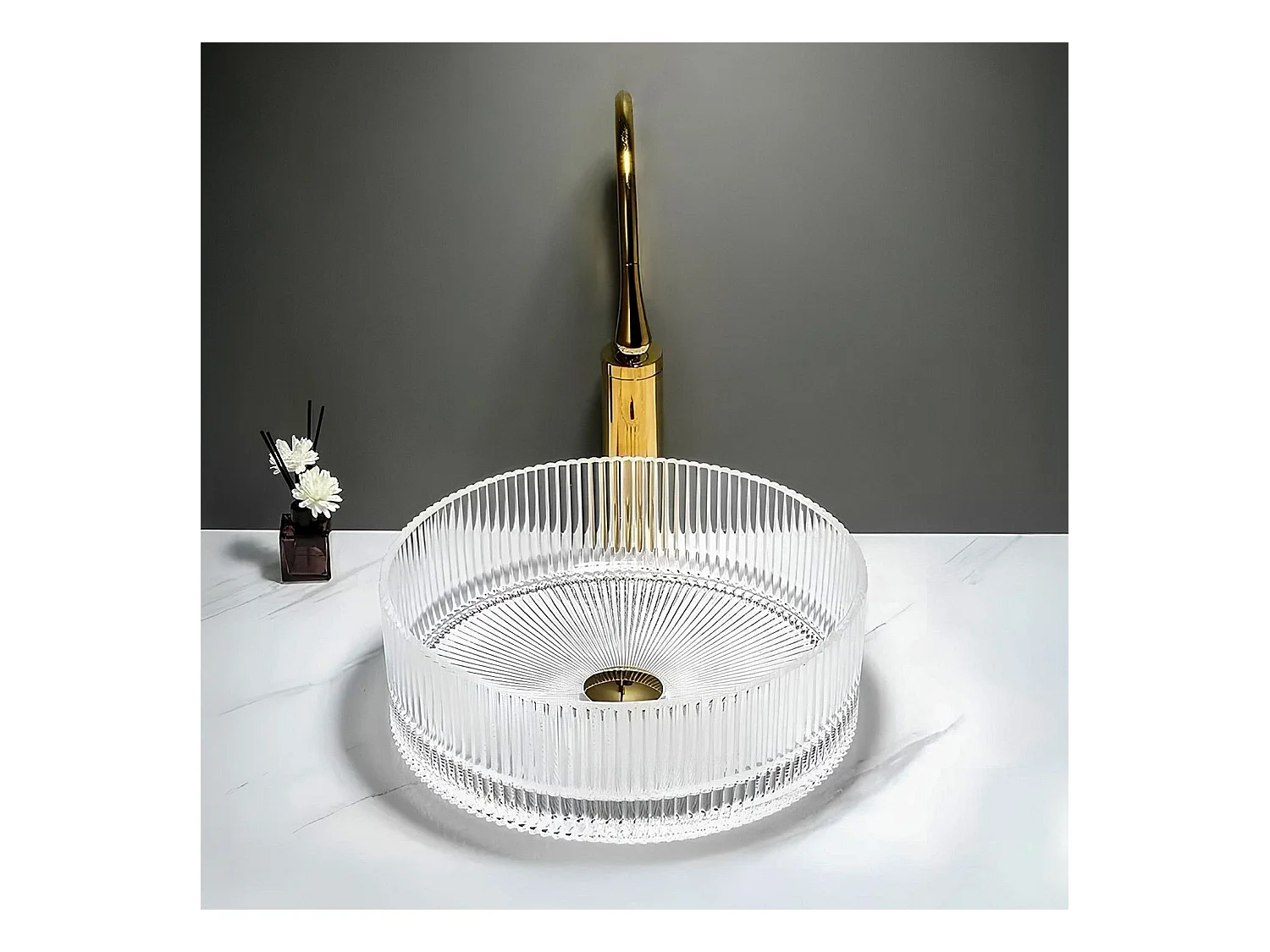 Aufsatzwaschbecken Rea Ingrid 36 Transparent