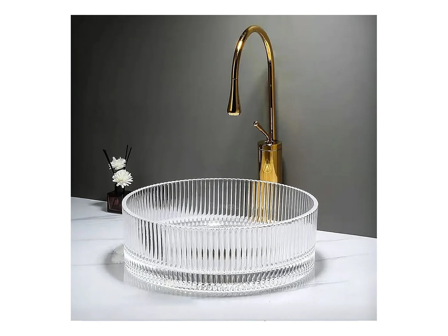 Aufsatzwaschbecken Rea Ingrid 36 Transparent