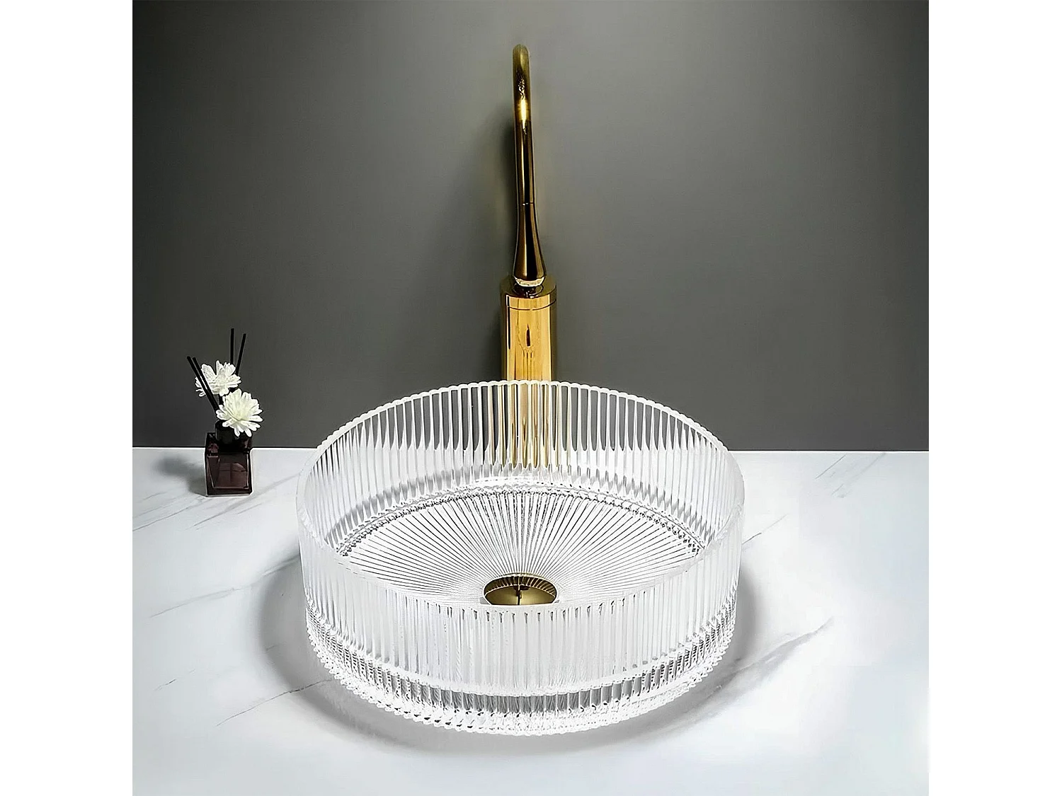 Lavabo Sobre Encimera Rea Ingrid 36 Transparent