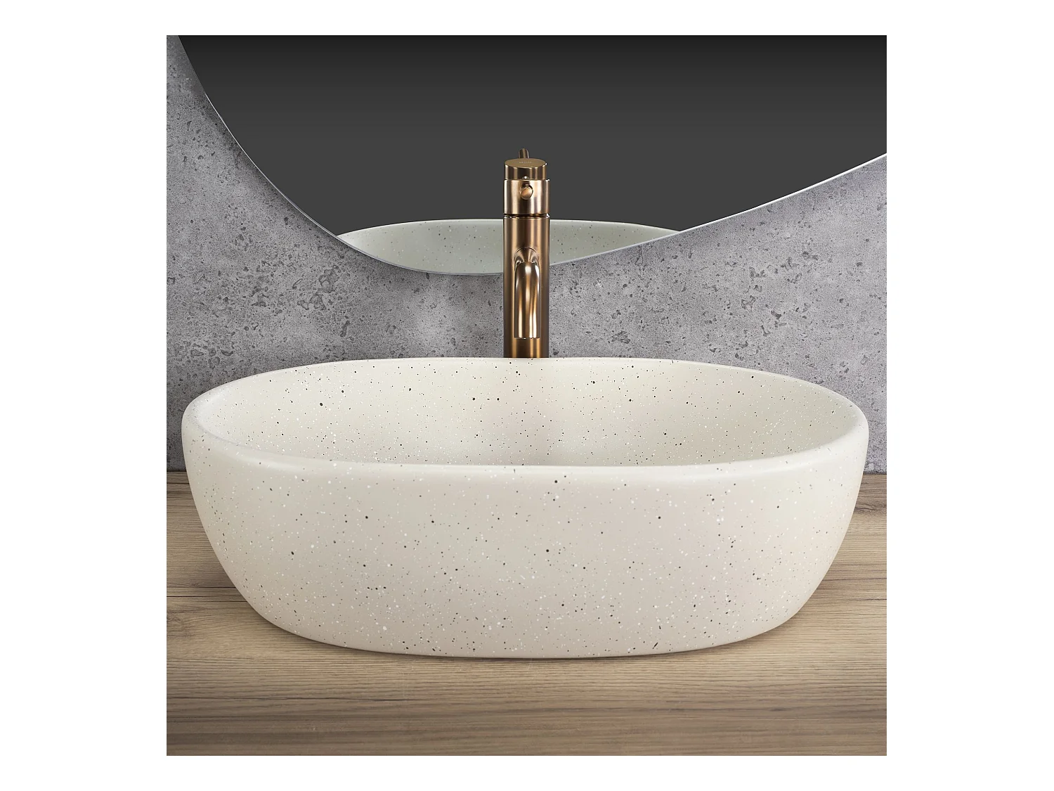 Vasque À Poser Rea Amelia Sandy Beige