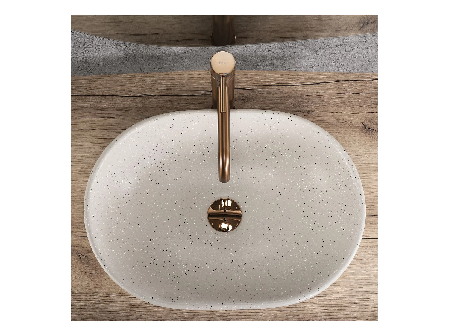 Vasque À Poser Rea Amelia Sandy Beige