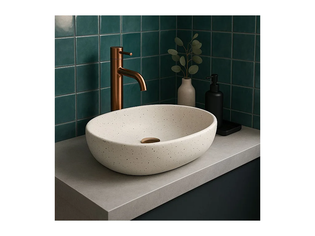 Vasque À Poser Rea Amelia Sandy Beige