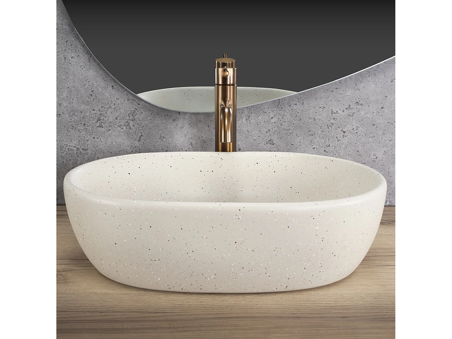 Vasque À Poser Rea Amelia Sandy Beige