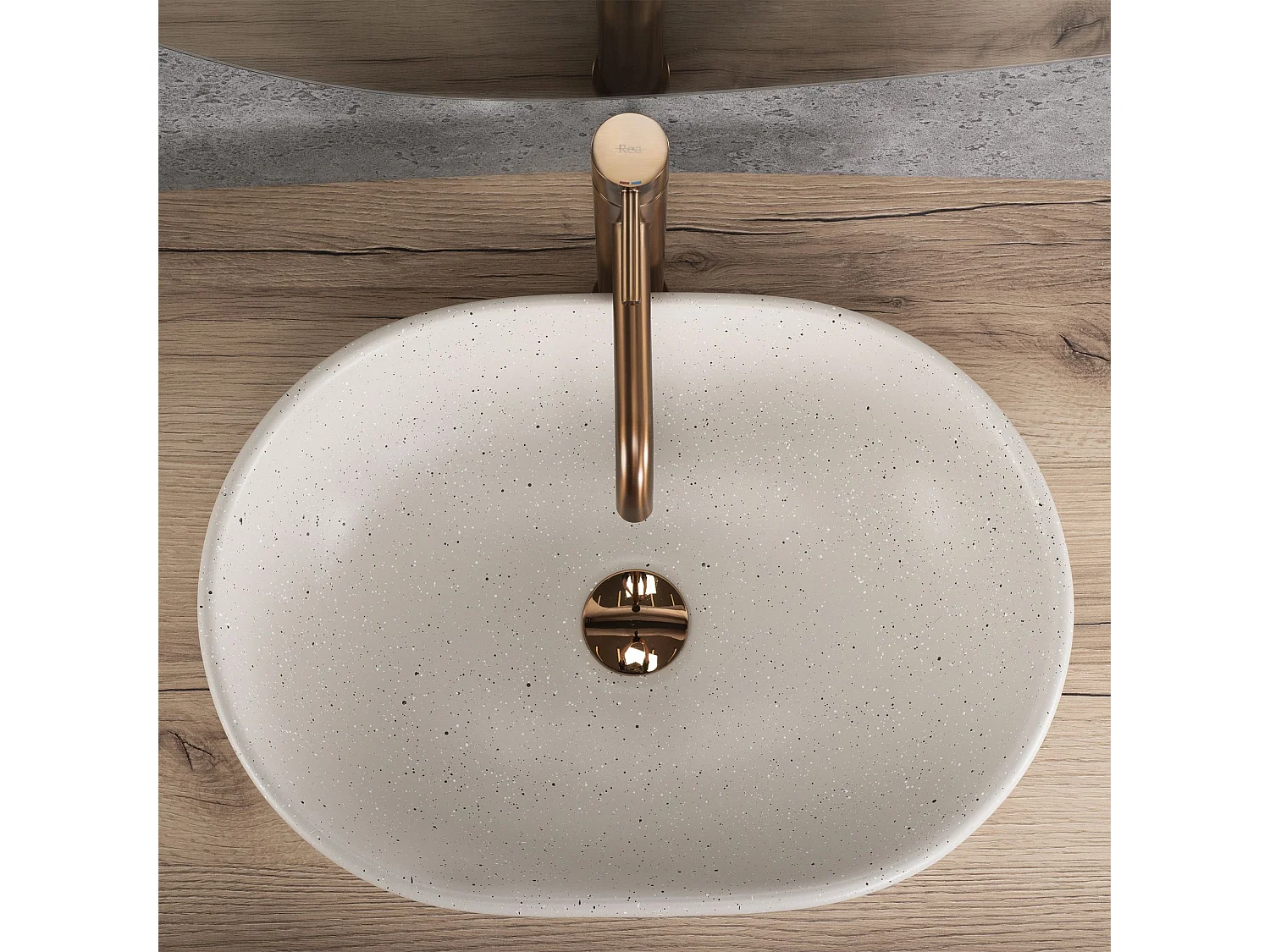 Vasque À Poser Rea Amelia Sandy Beige