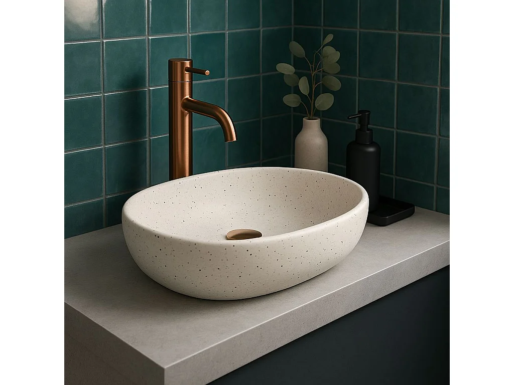 Vasque À Poser Rea Amelia Sandy Beige