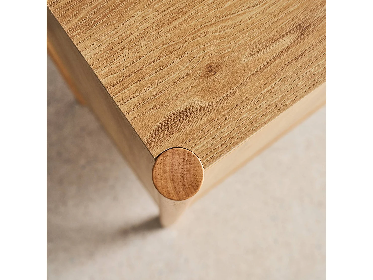 Buffet décor bois 2 portes naturel - 80 x 42 x 78.5 cm - Harmony