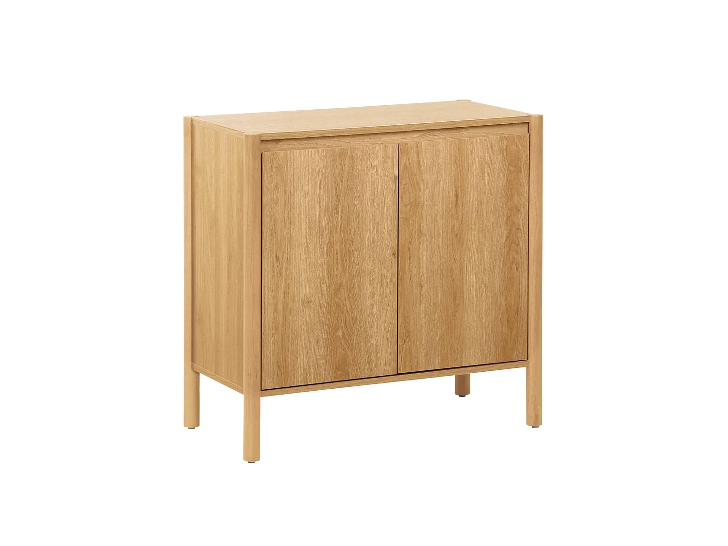 Credenza decorazione legno 2 ante 80cm, Harmony, Marrone naturale, 80x42x78 cm