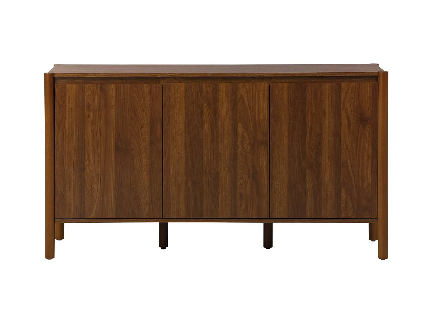 Aparador con 3 puertas, 140cm nogal