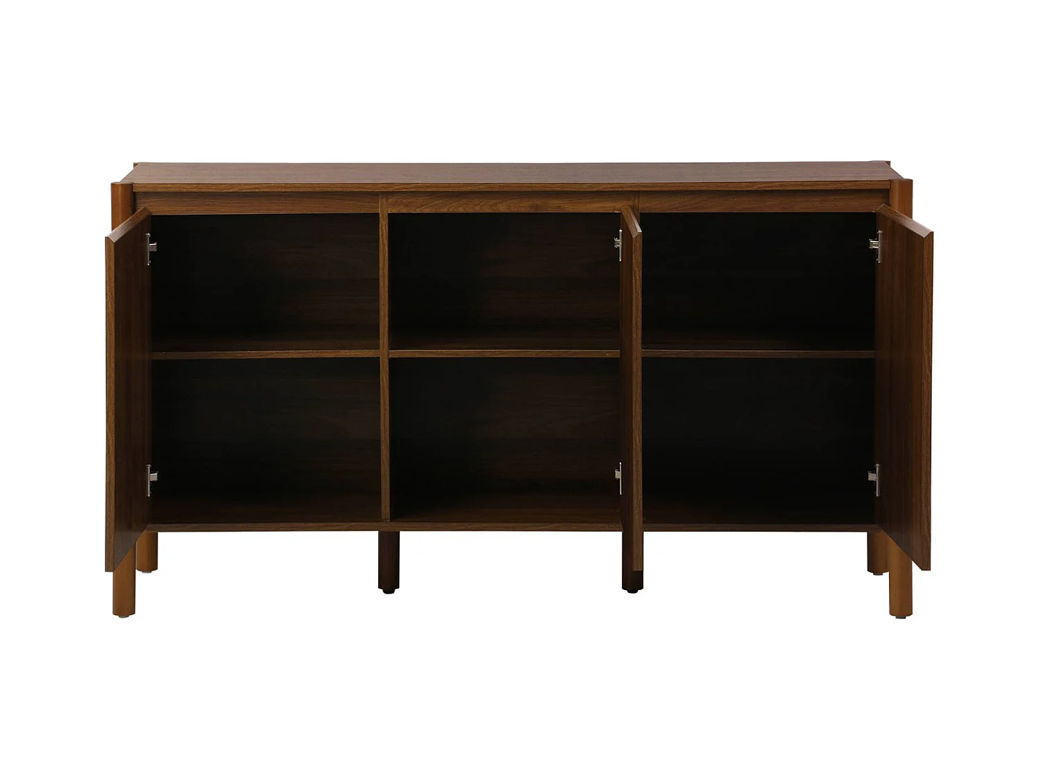 Aparador con 3 puertas, 140cm nogal