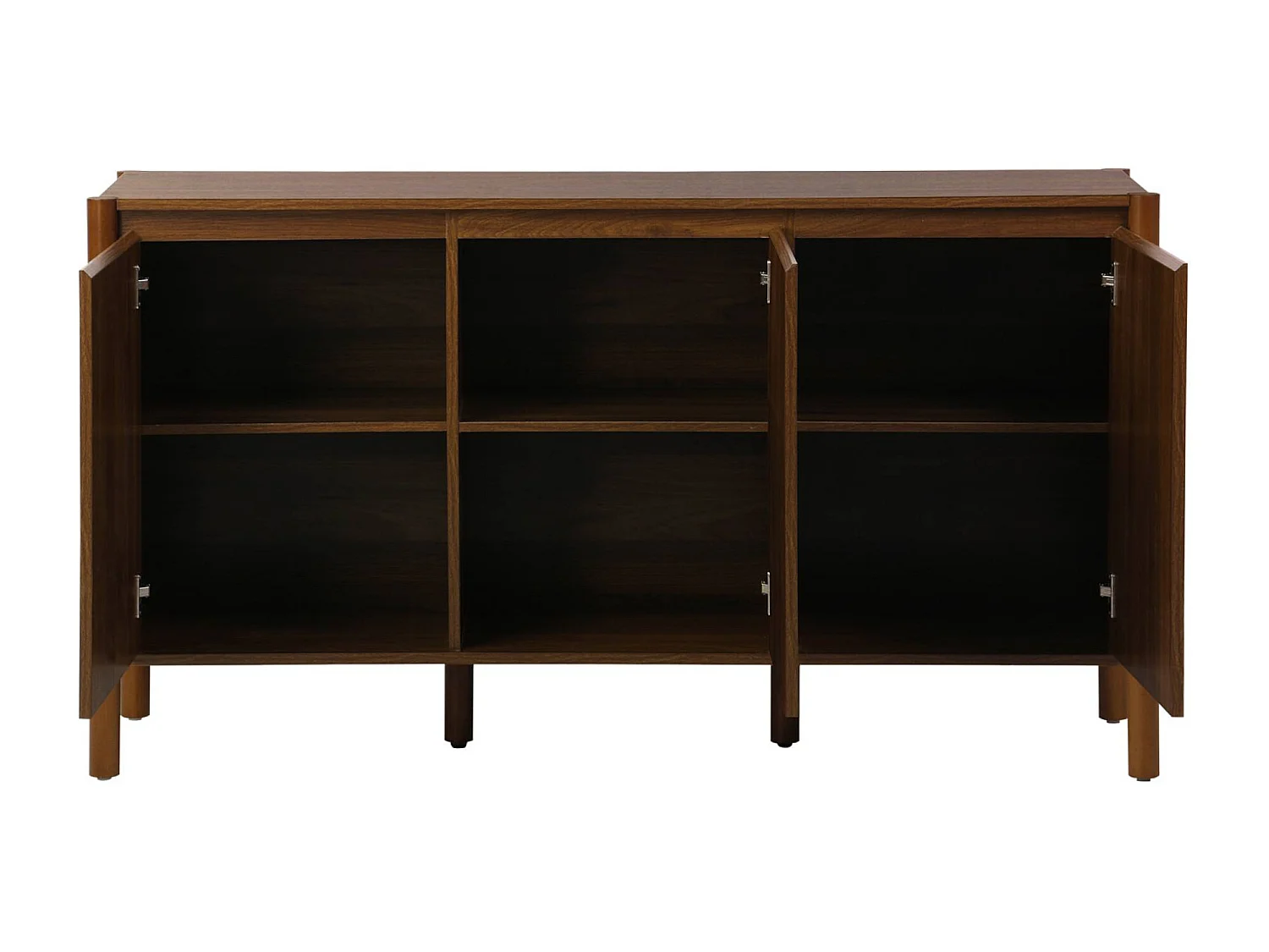 Aparador con 3 puertas, 140cm nogal