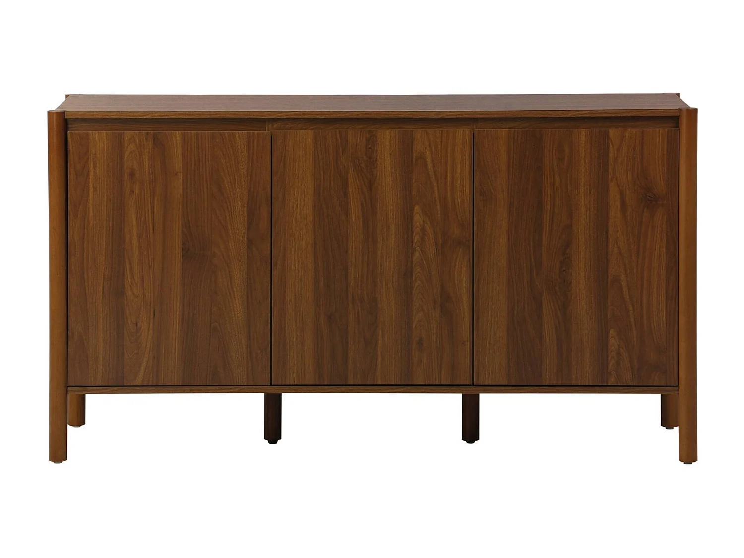 Credenza decorazione legno 3 ante 140cm, noce