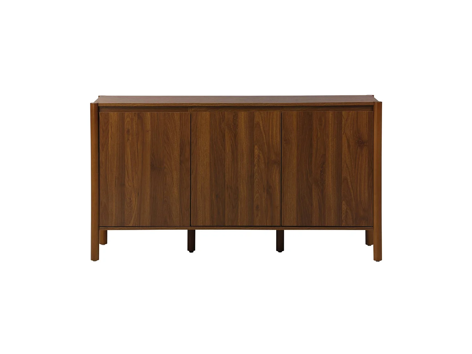 Credenza decorazione legno 3 ante 140cm, Harmony, Noce, 140x42x78 cm