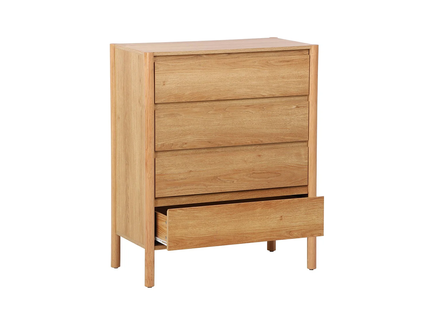 Cómoda con 4 cajones, 80cm natural