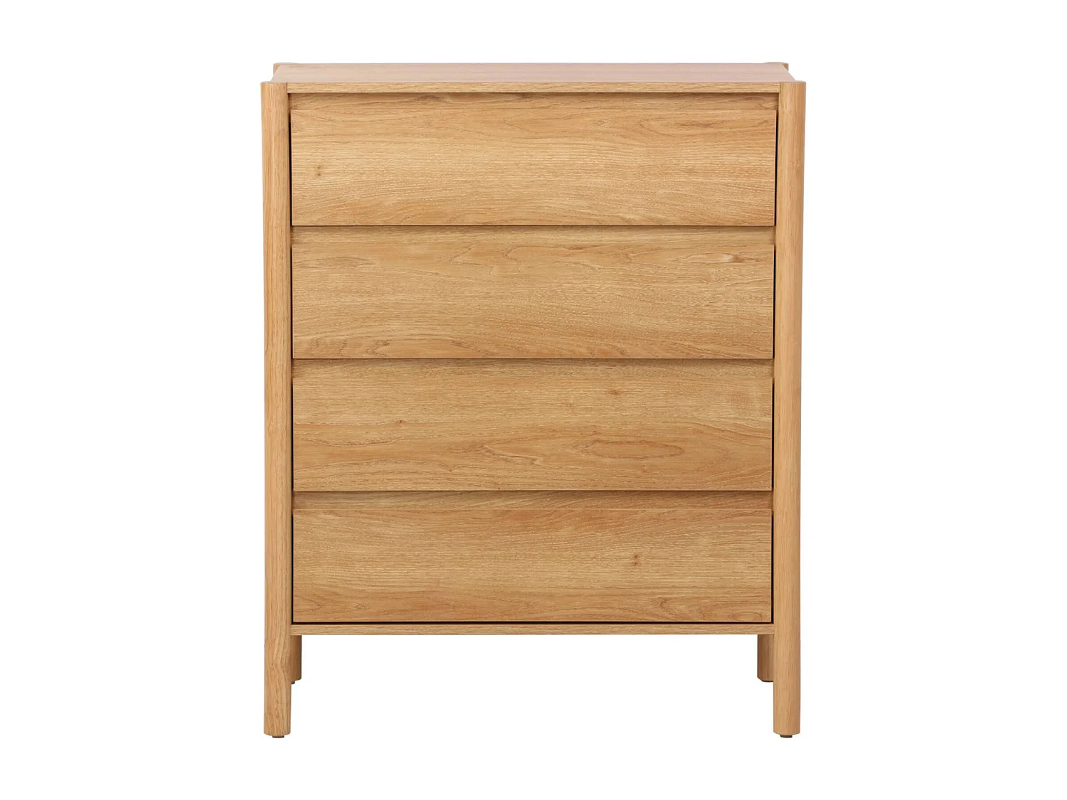 Cómoda con 4 cajones, 80cm natural