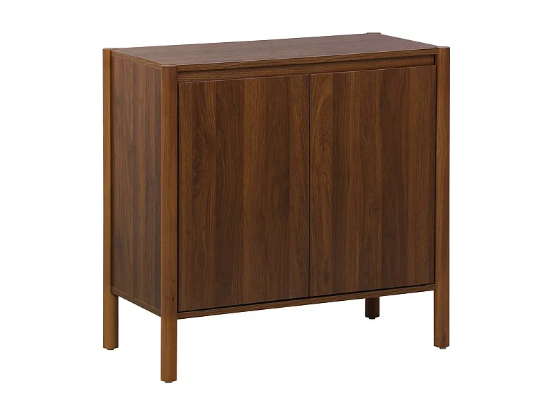 Credenza decorazione legno 2 ante 80cm, marrone