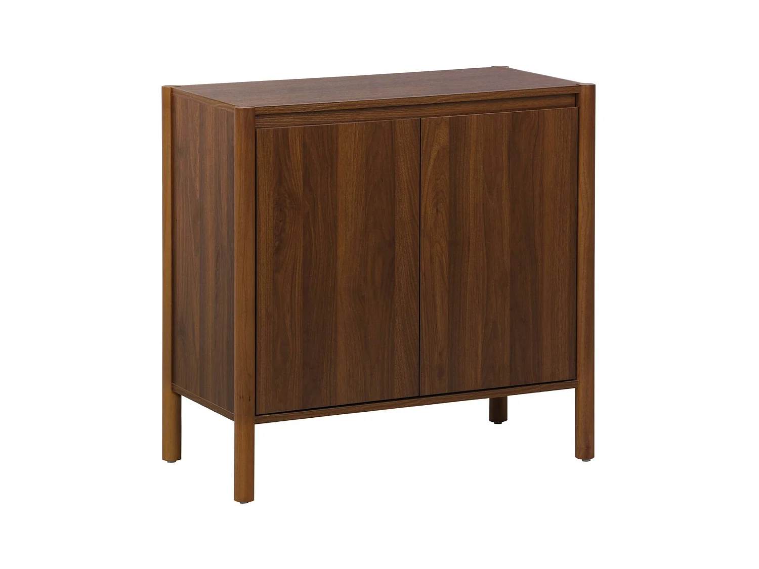 Buffet décor bois 2 portes noyer - 80 x 42 x 78.5 cm - Harmony