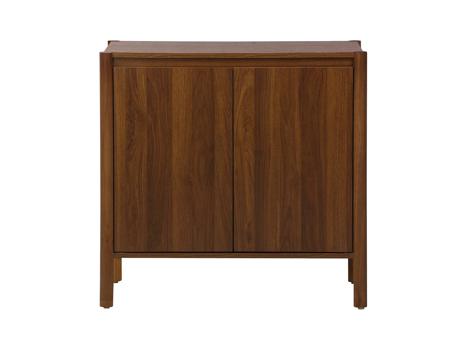 Buffet décor bois 2 portes noyer - 80 x 42 x 78.5 cm - Harmony