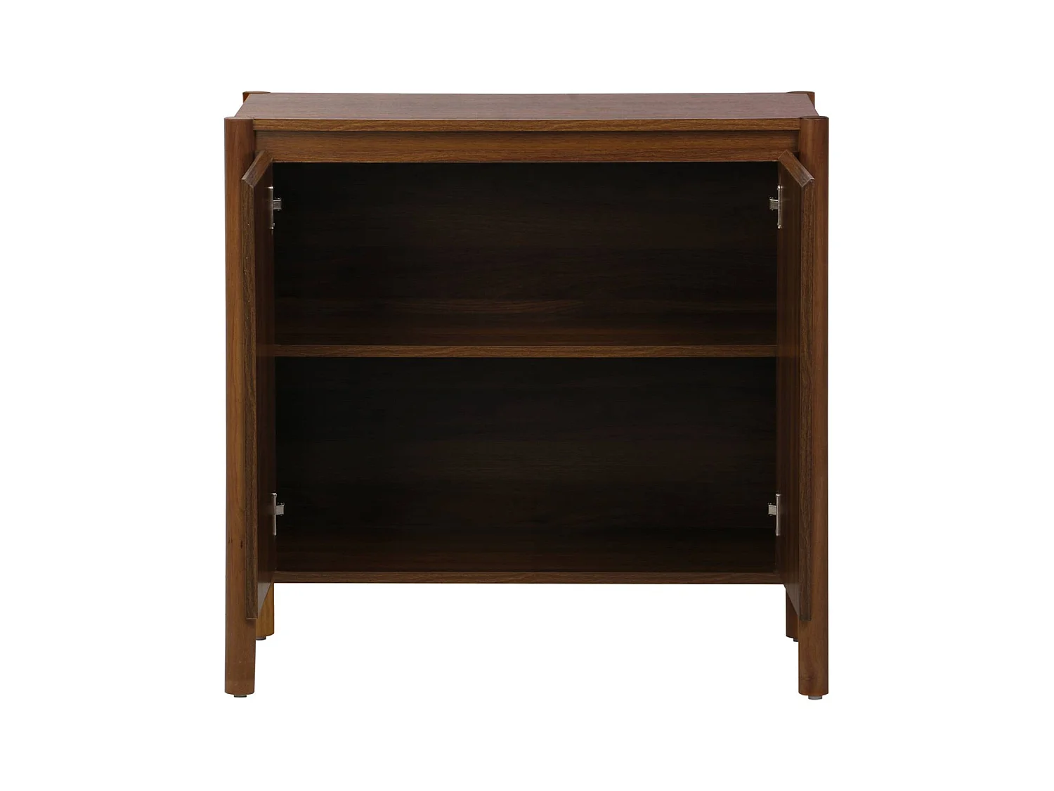 Buffet décor bois 2 portes noyer - 80 x 42 x 78.5 cm - Harmony