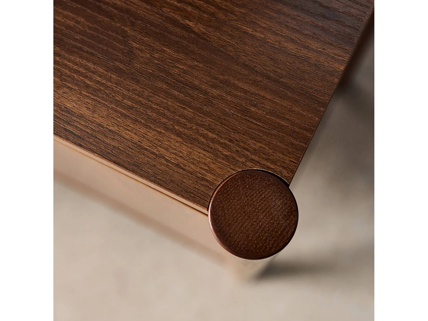 Credenza decorazione legno 2 ante 80cm, marrone