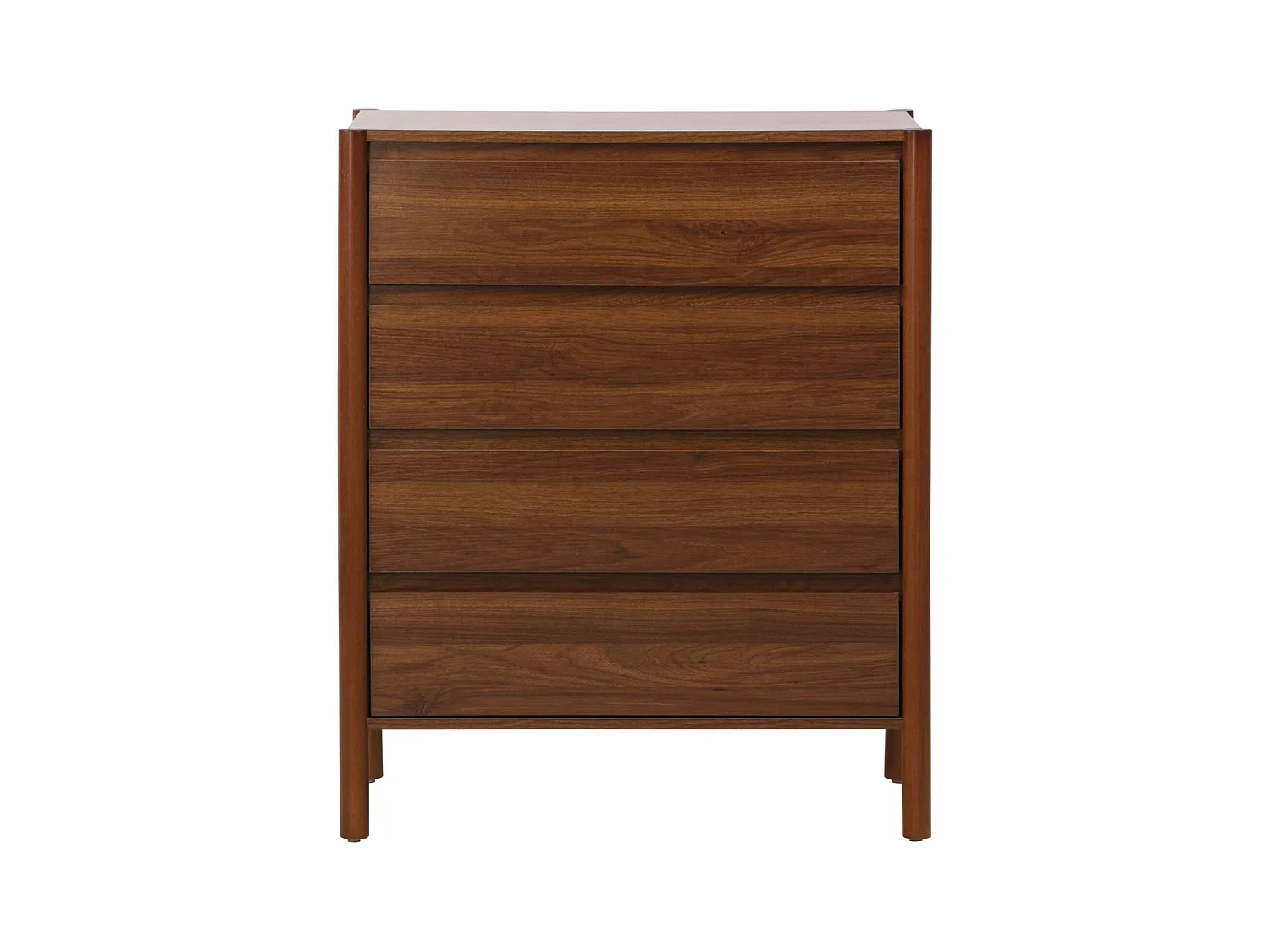 Cómoda con 4 cajones, 80cm nogal