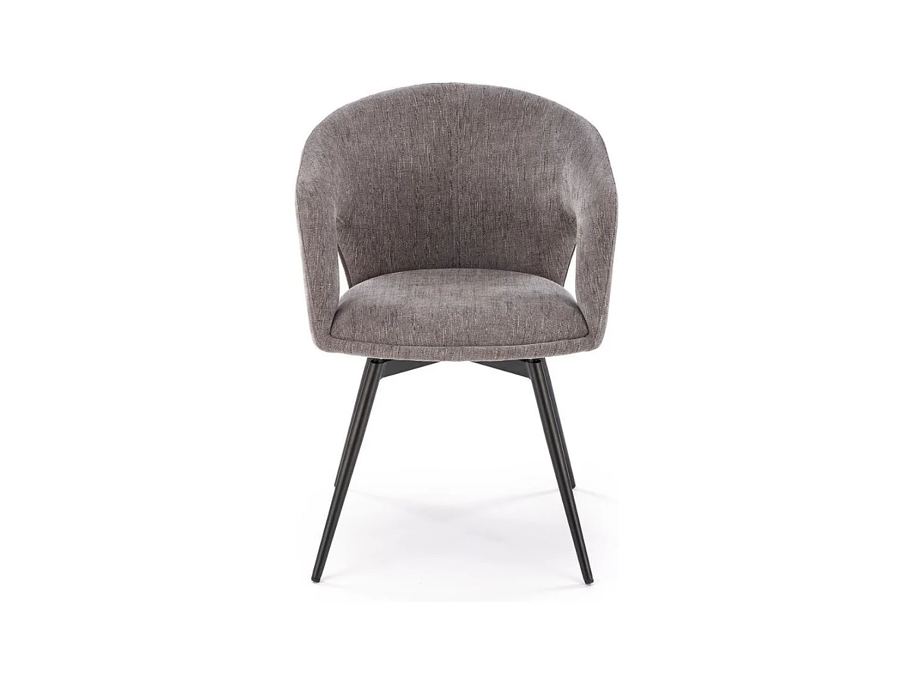 Silla giratoria de diseño en tejido gris Melaine