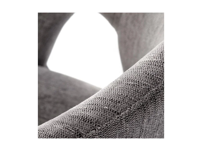 Silla giratoria de diseño en tejido gris Melaine
