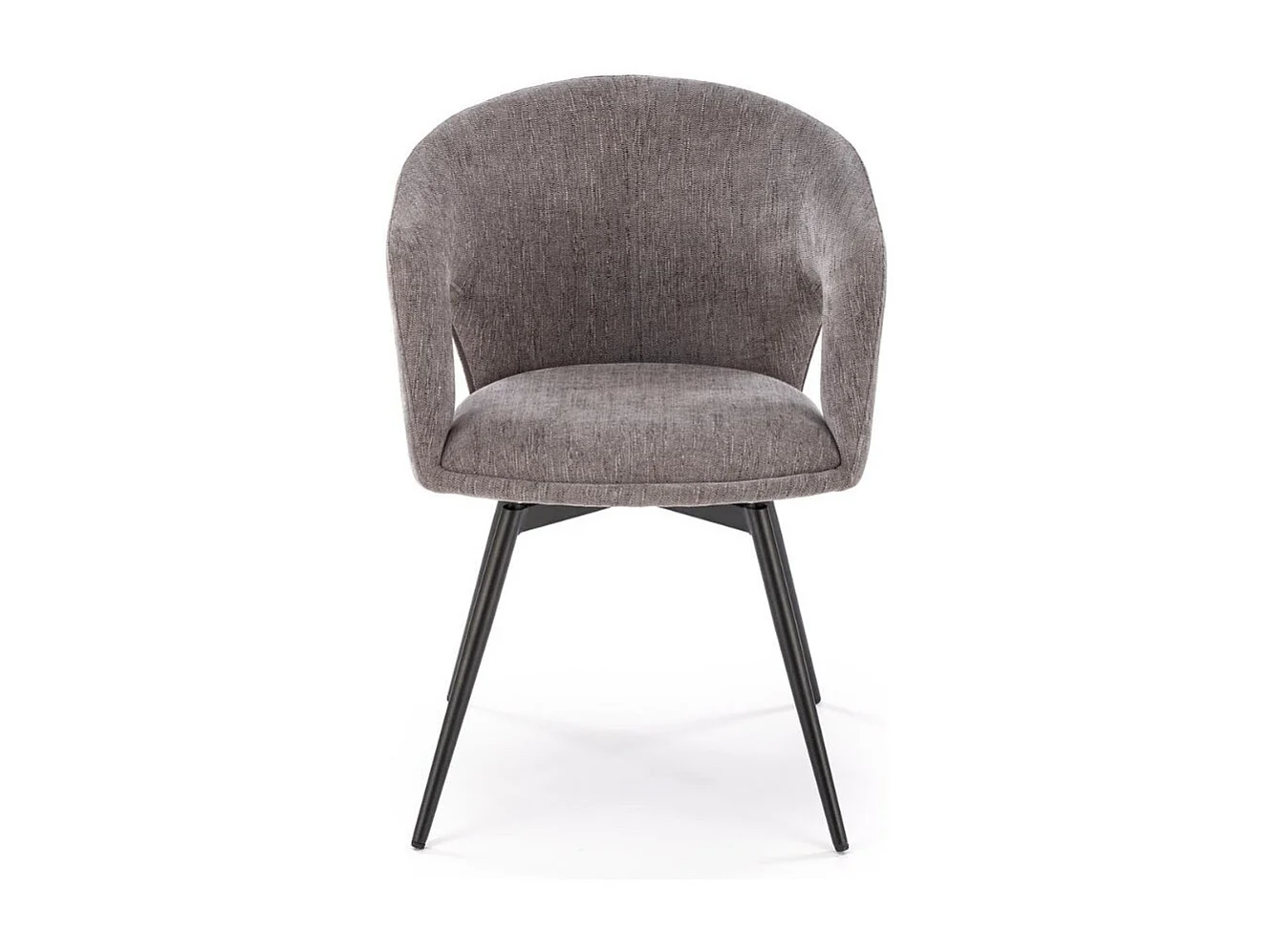 Silla giratoria de diseño en tejido gris Melaine