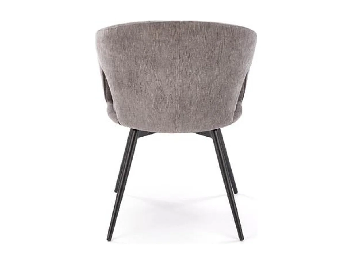 Chaise pivotante design grise en tissu Melaine