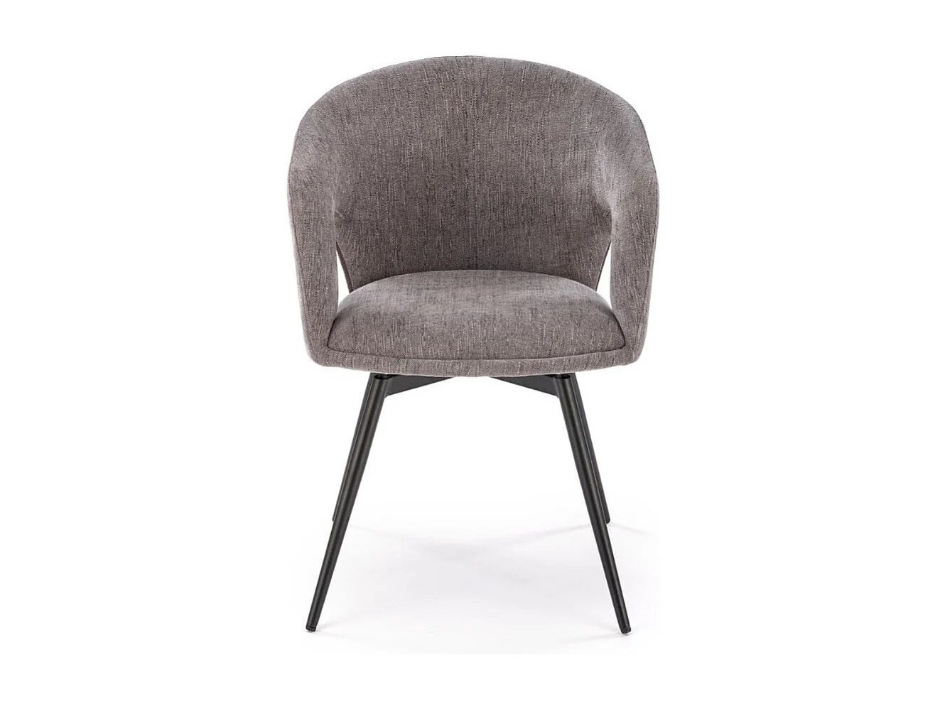 Chaise pivotante design grise en tissu Melaine
