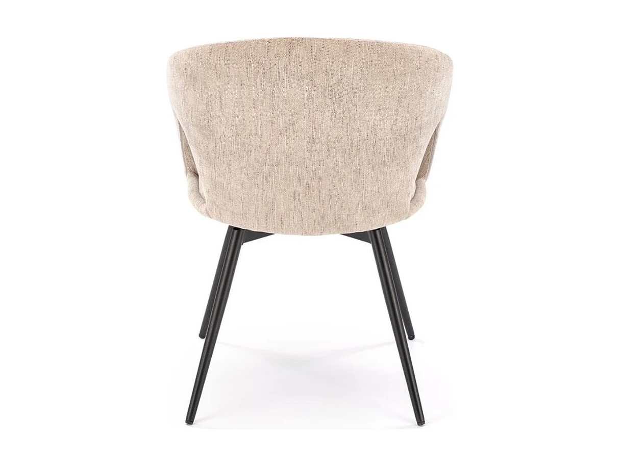 Chaise pivotante design en tissu beige Melaine