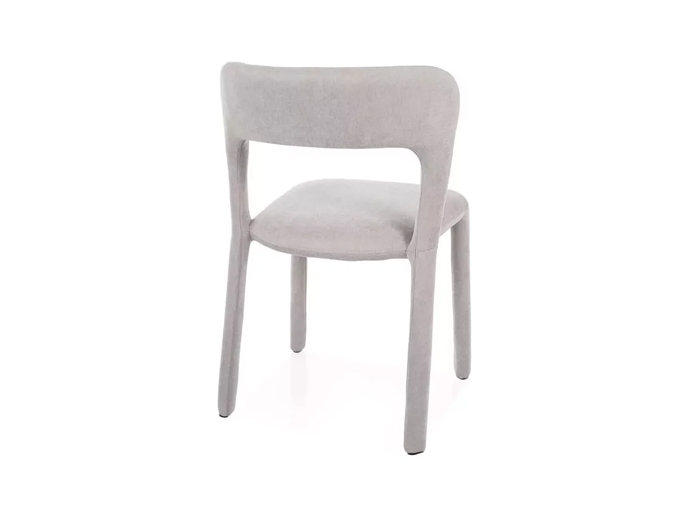 Chaise design recouverte entièrement de tissu gris VINIO