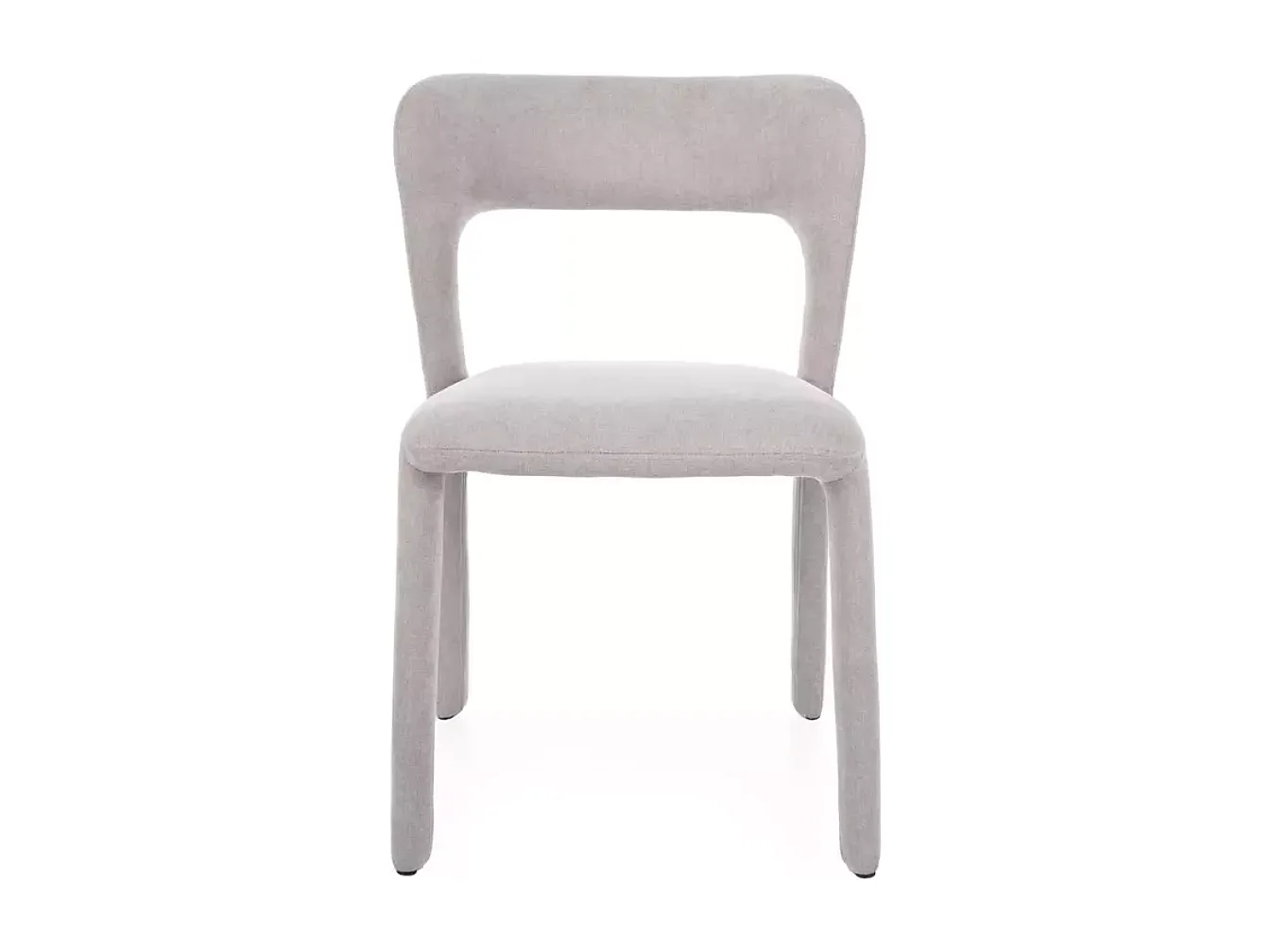 Chaise design recouverte entièrement de tissu gris VINIO