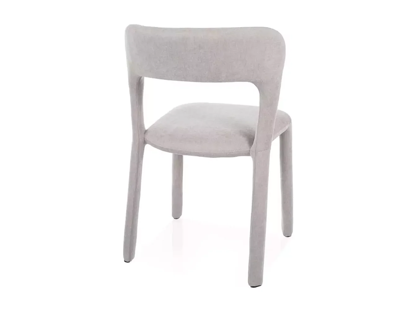 Chaise design recouverte entièrement de tissu gris VINIO