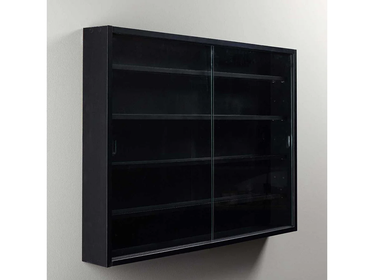 Vitrine Murale 5 Compartiments Noire - COLLECT