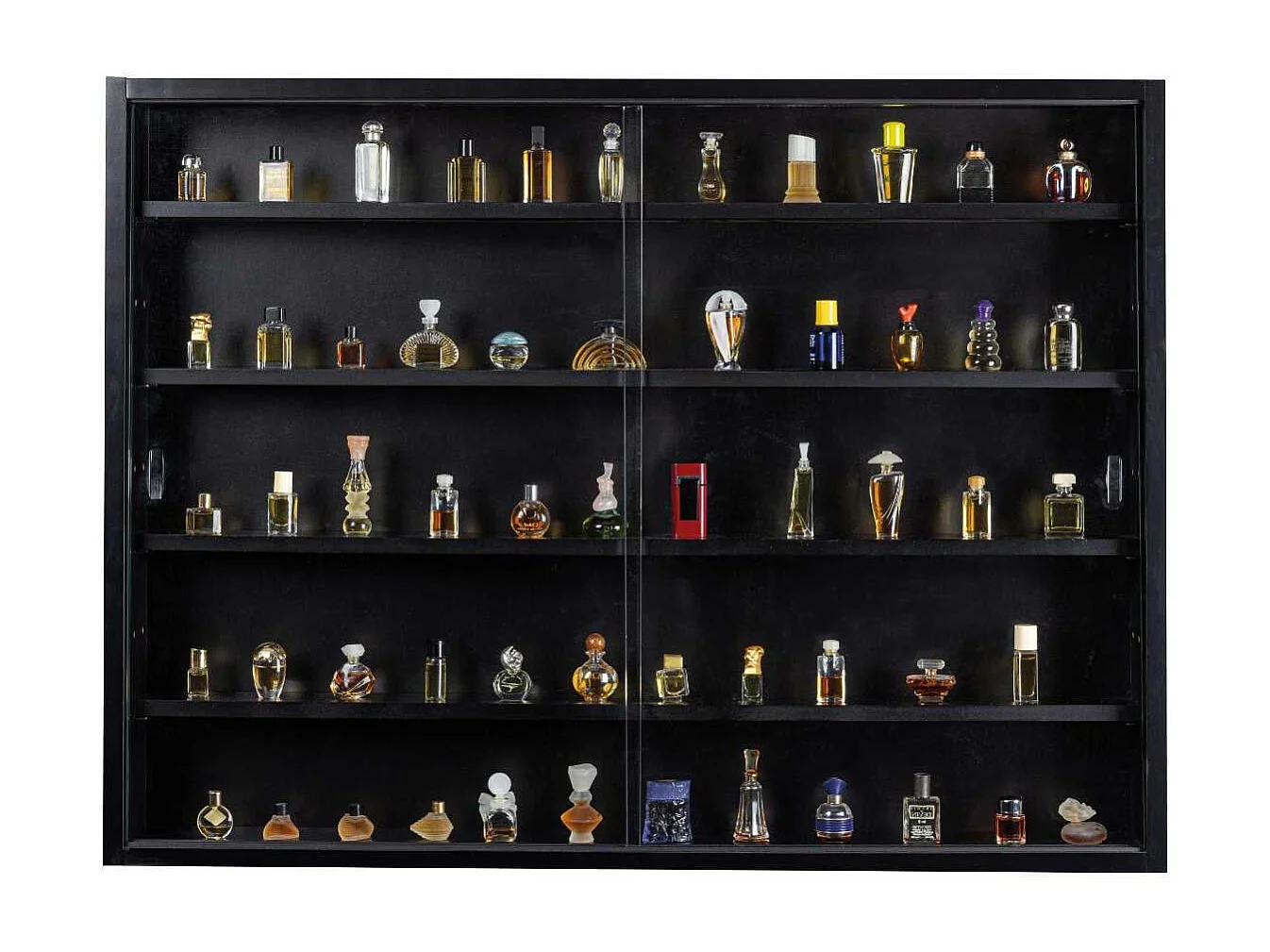 Vitrine Murale 5 Compartiments Noire - COLLECT