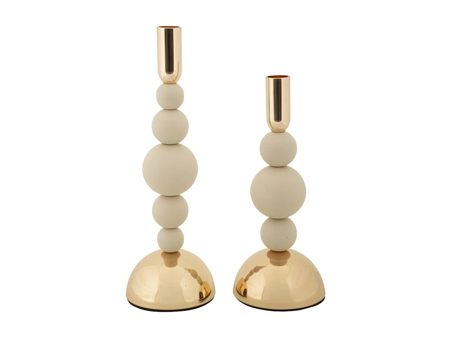 Portavelas MF935, Beige, 10x10x29,5 cm, Seven Design