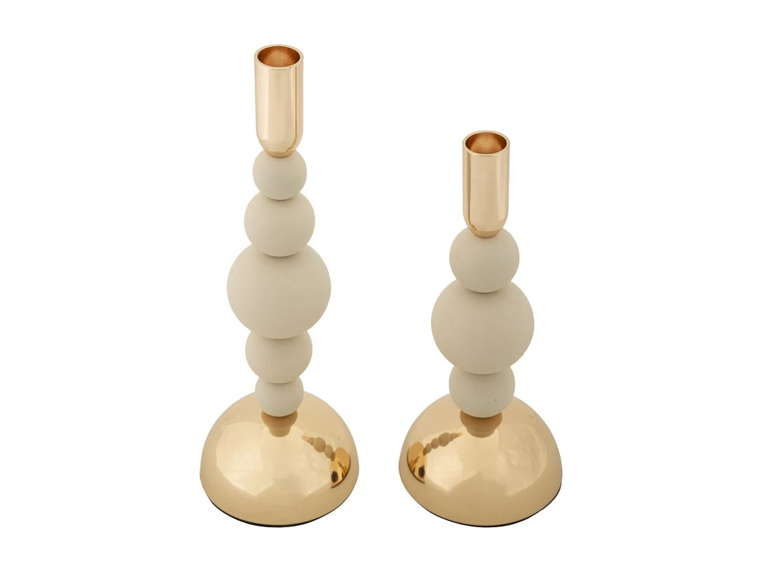 Portavelas MF935, Beige, 10x10x29,5 cm, Seven Design