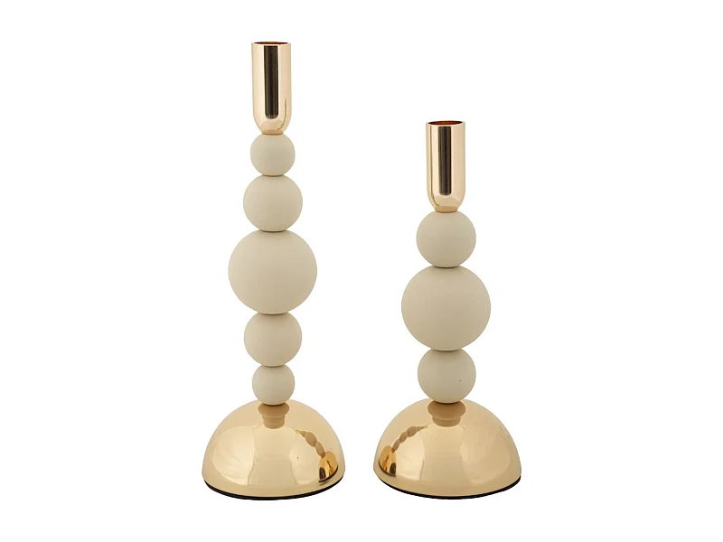 Suporte de Velas MF935, Bege, 10x10x29,5 cm, Seven Design