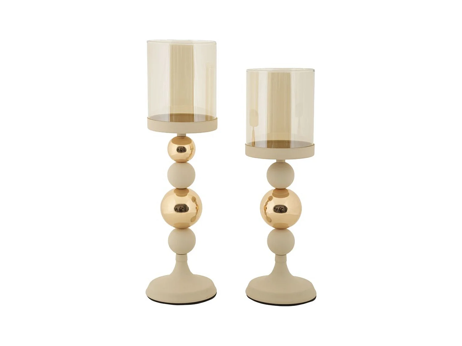 Suporte de Velas MF937, Bege, 10x10x36 cm, Epikasa