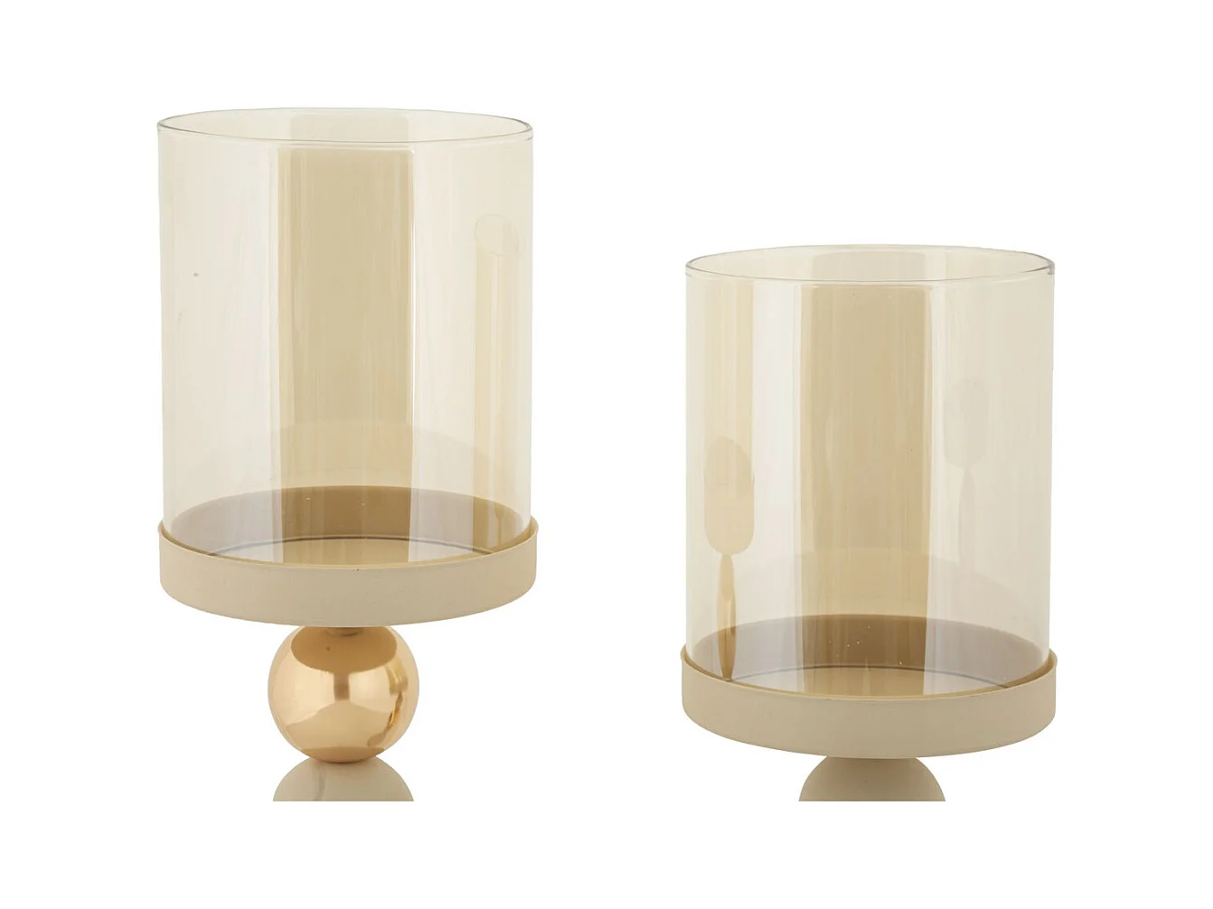 Suporte de Velas MF937, Bege, 10x10x36 cm, Epikasa