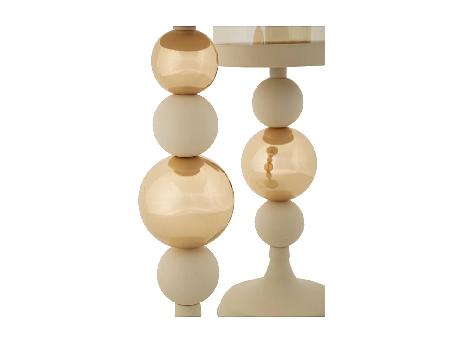 Świecznik MF937, Beżowy, 10x10x36 cm, Seven Design