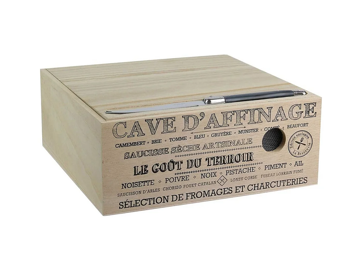 Cave à Fromage en Bois avec Couteau - CHEESE