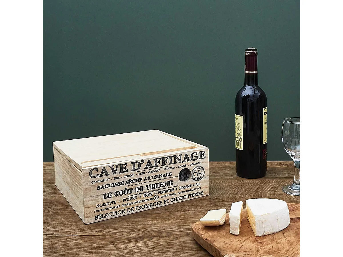 Cave à Fromage en Bois avec Couteau - CHEESE